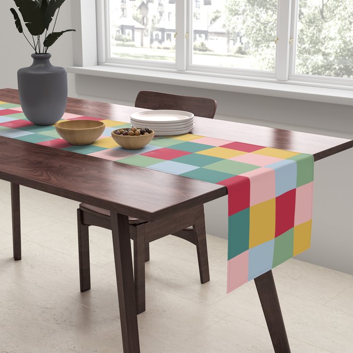 Bold Colorful Checks Pattern - Small XXII Table Runner Gallery Image 2