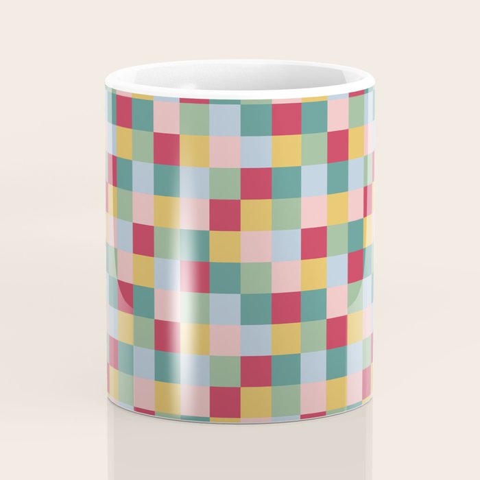 Bold Colorful Checks Pattern - Small XXII Coffee Mug Gallery Image 4