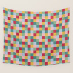 Bold Colorful Checks Pattern - Small XXII Wall Tapestry Gallery Image 4