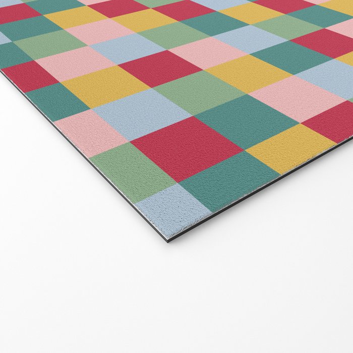 Bold Colorful Checks Pattern - Small XXII Welcome Mat Gallery Image 2