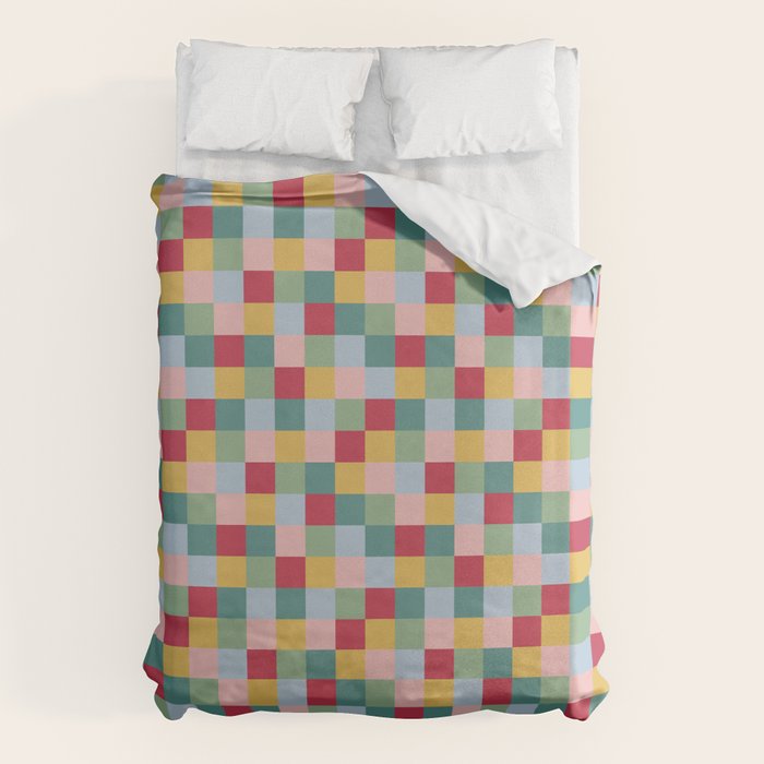 Bold Colorful Checks Pattern - Small XXII Duvet Cover Gallery Image 6