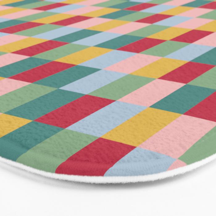 Bold Colorful Checks Pattern - Small XXII Bath Mat Gallery Image 3