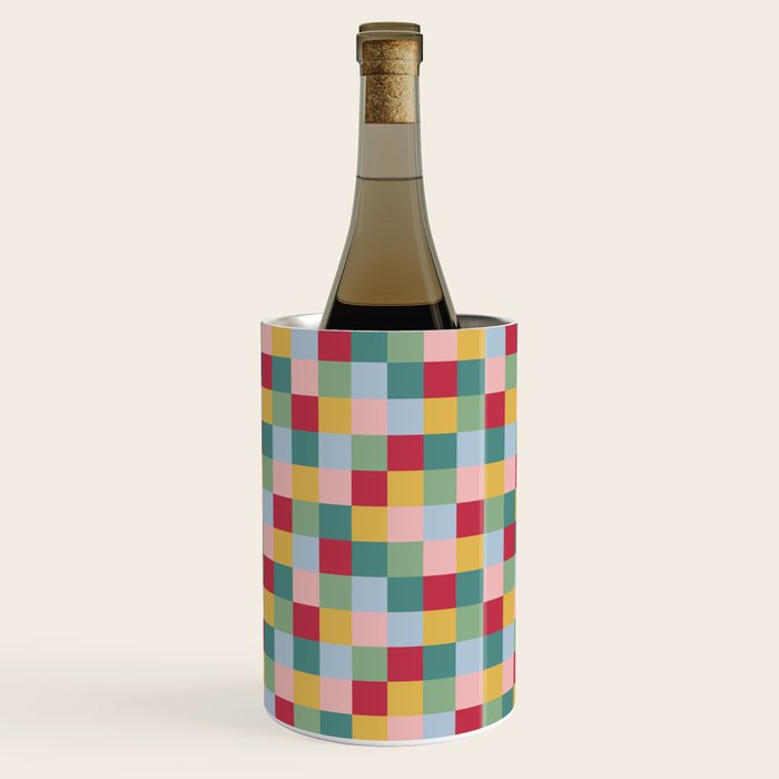 Bold Colorful Checks Pattern - Small XXII Wine Chiller Gallery Image 1