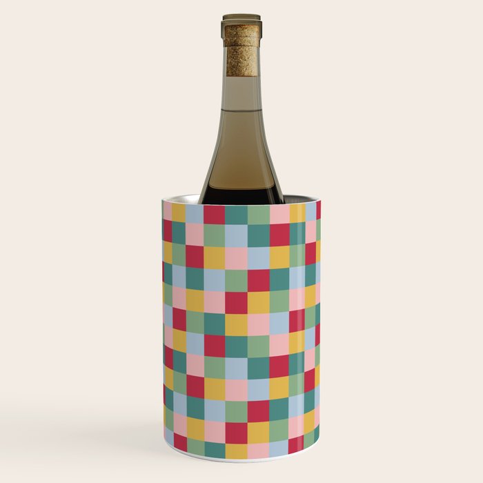 Bold Colorful Checks Pattern - Small XXII Wine Chiller Gallery Image 2