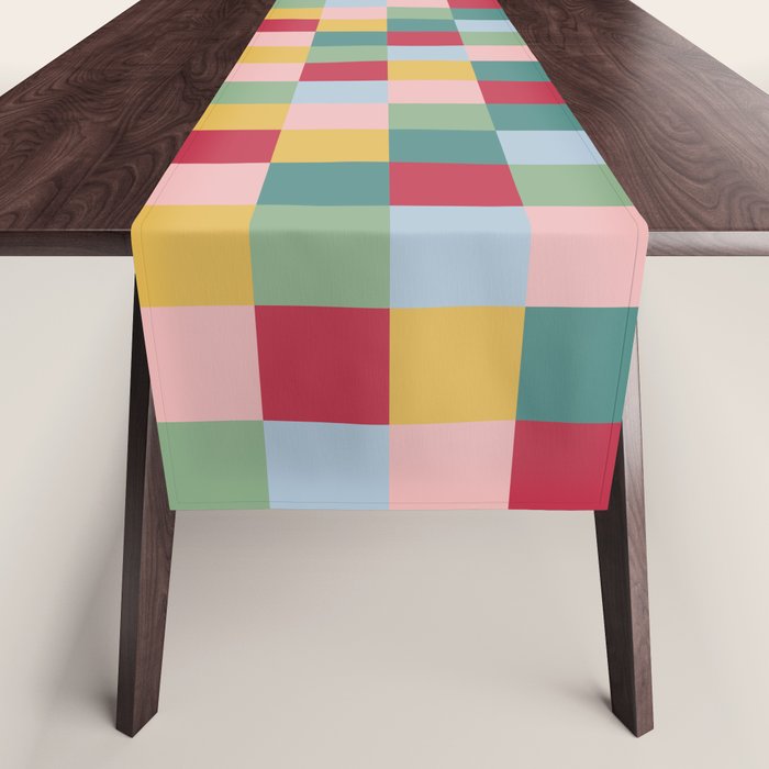 Bold Colorful Checks Pattern - Small XXII Table Runner Gallery Image 1