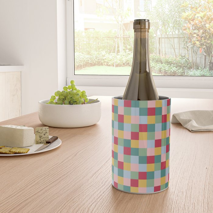 Bold Colorful Checks Pattern - Small XXII Wine Chiller Gallery Image 4