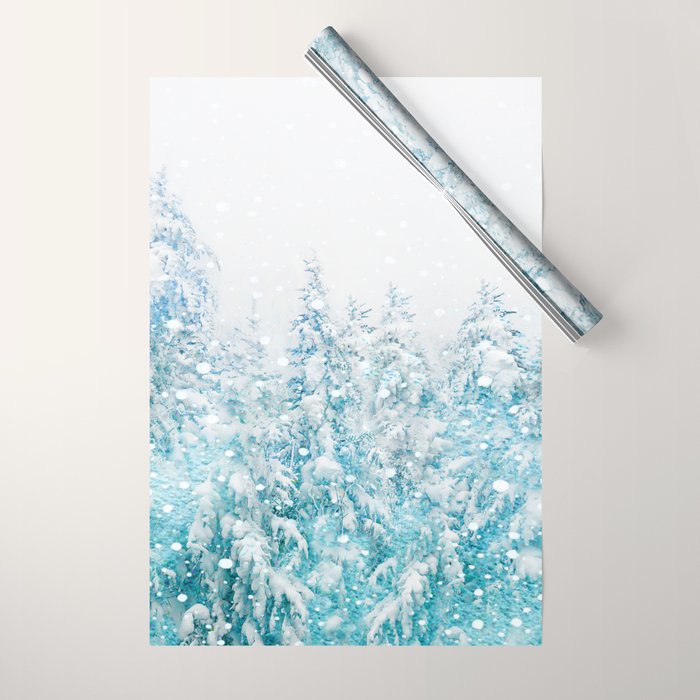 Snowy Pines Wrapping Paper Gallery Image 1