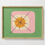 Flower Eggs Green-Pink Serving Tray Gallery Image 1