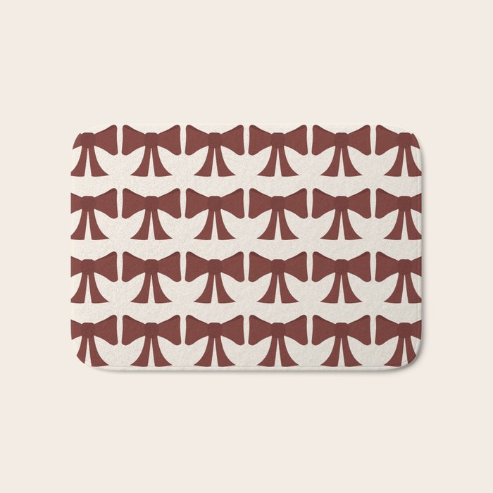 Vintage Bows XI Red Bath Mat Gallery Image 1