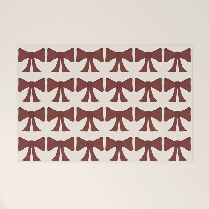Vintage Bows XI Red Welcome Mat Gallery Image 1