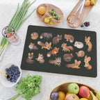 Foxes - dark Cutting Board Gallery Image 2
