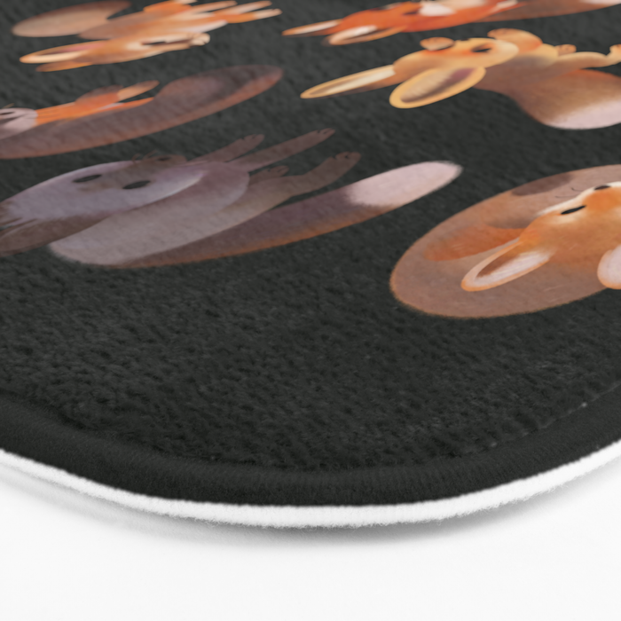 Foxes - dark Bath Mat Gallery Image 3