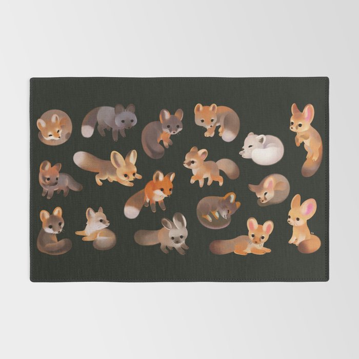 Foxes - dark Rug Gallery Image 2