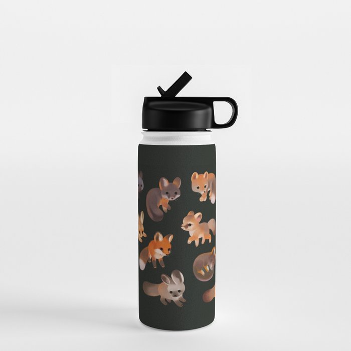 Foxes - dark Water Bottle Gallery Image 1