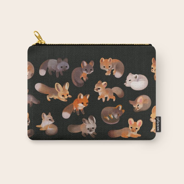 Foxes - dark Carry All Pouch Gallery Image 1