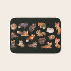 Foxes - dark Bath Mat Gallery Image 1