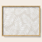 Tropical Palm Leaves - Palm Leaf Pattern - Sandy Beige Serving Tray Gallery Image 1