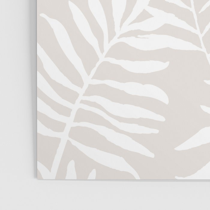 Tropical Palm Leaves - Palm Leaf Pattern - Sandy Beige Poster Gallery Image 3