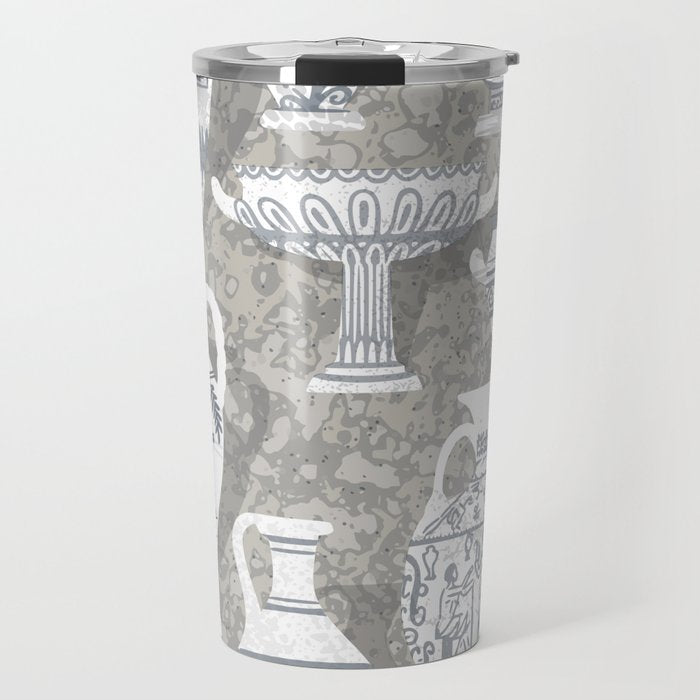 Antique pottery neutral Travel Mug Gallery Image 1