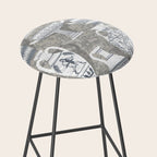 Antique pottery neutral Stool Gallery Image 2