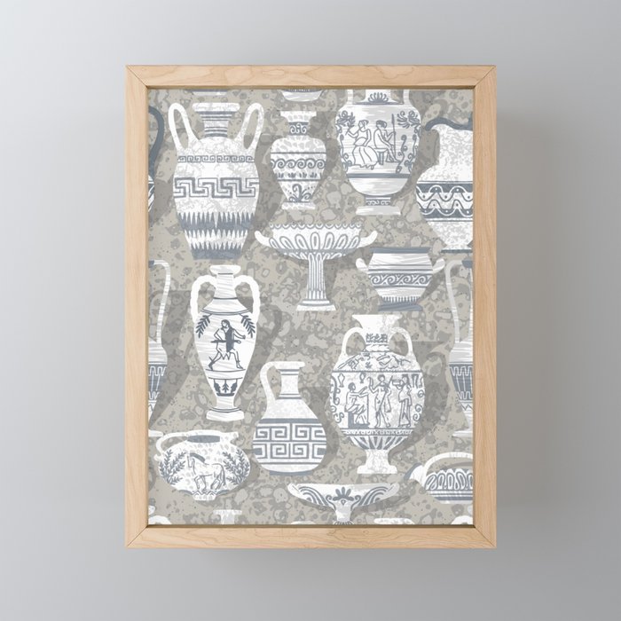 Antique pottery neutral Mini Art Print Gallery Image 1