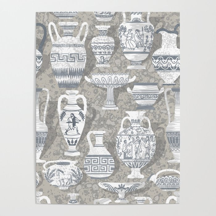 Antique pottery neutral Poster Gallery Image 4