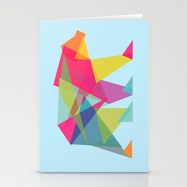 Fractal Bear - neon colorways Stationery Card Gallery Image 2