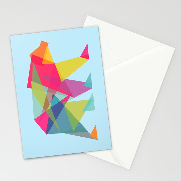Fractal Bear - neon colorways Stationery Card Gallery Image 2