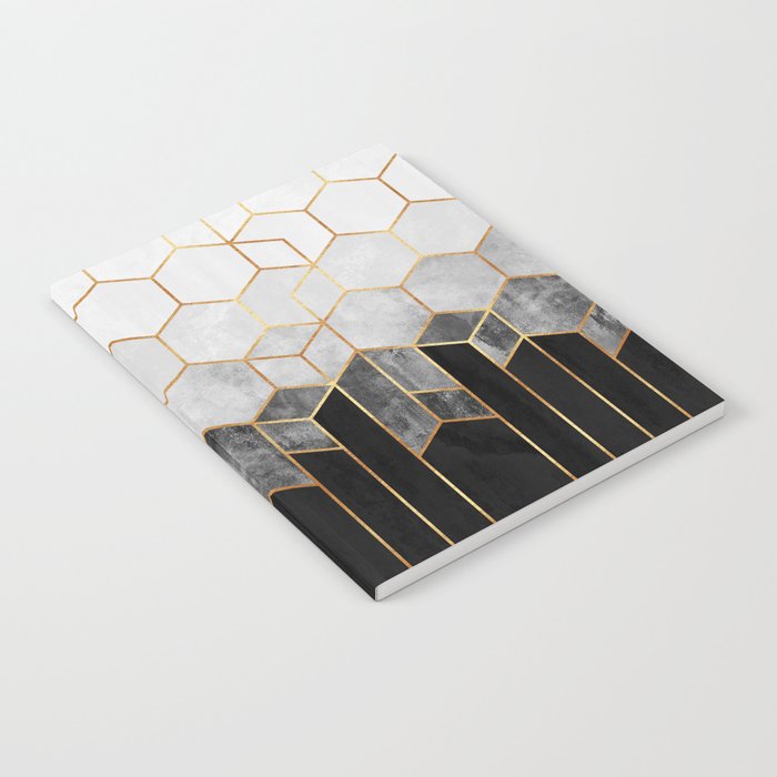 Charcoal Hexagons Notebook Gallery Image 2