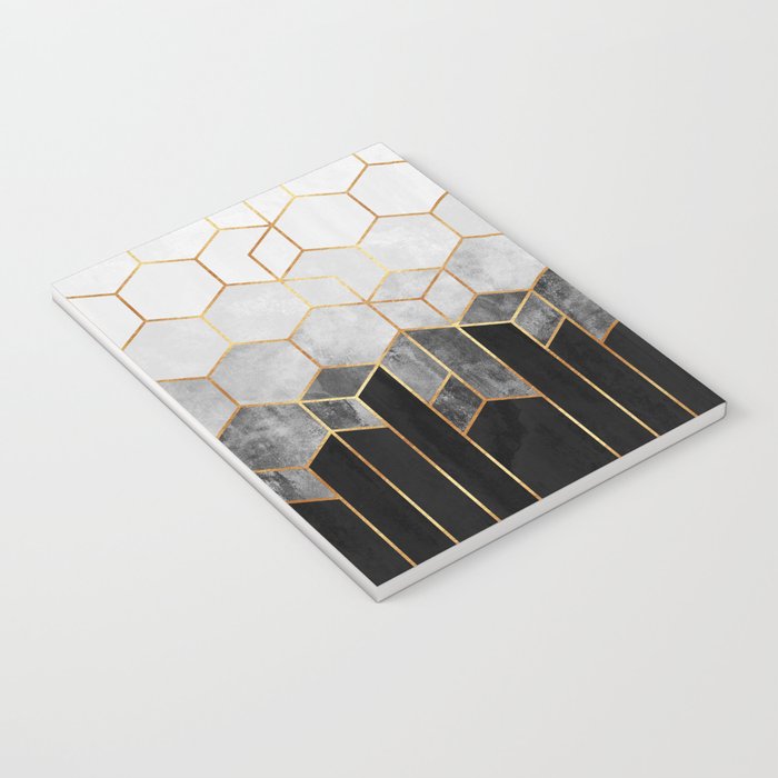 Charcoal Hexagons Notebook Gallery Image 3