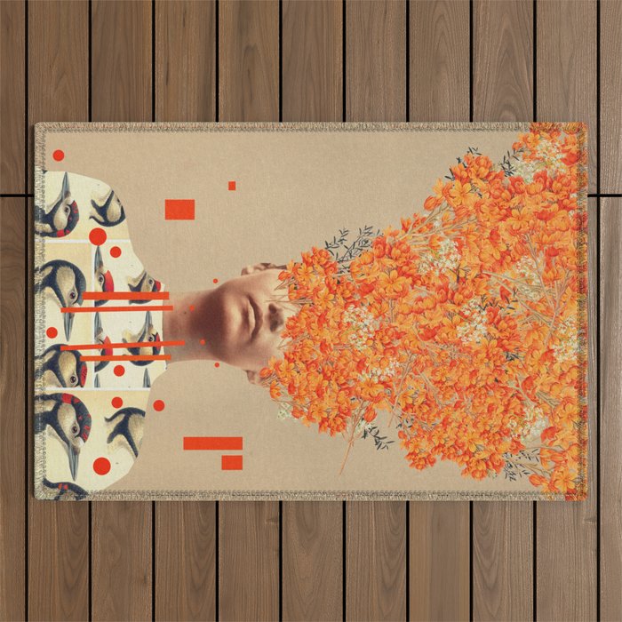 Bird Flight in Autumn Outdoor Rug Gallery Image 1