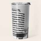 Capital Records Building, Los Angeles, California black and white photograph / black and white photography Travel Mug Gallery Image 2