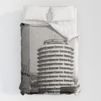 Capital Records Building, Los Angeles, California black and white photograph / black and white photography Comforter Gallery Image 6