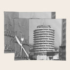 Capital Records Building, Los Angeles, California black and white photograph / black and white photography Placemat Gallery Image 1