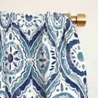 Azure Medallion Motif Window Curtain Gallery Image 2