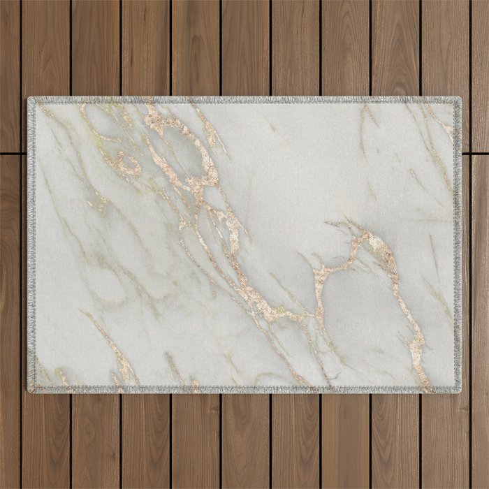 Marble Love Bronze Metallic Outdoor Rug Gallery Image 1