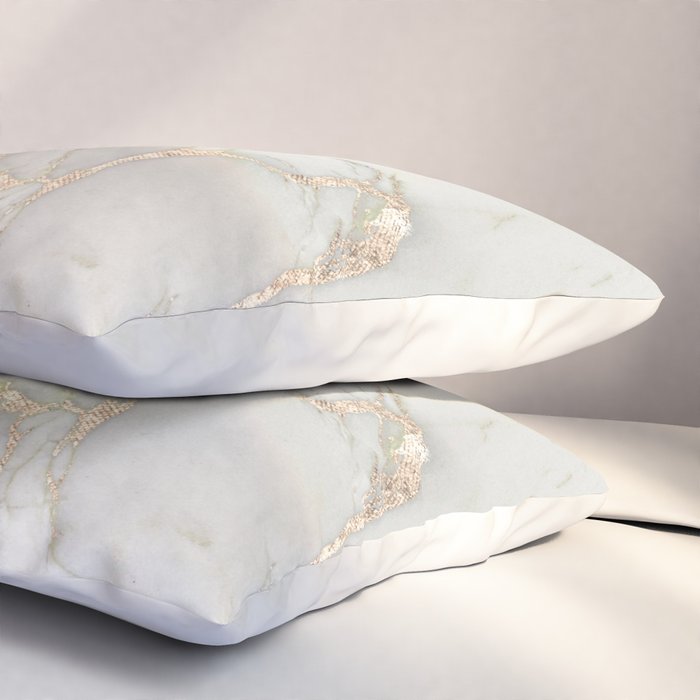 Marble Love Bronze Metallic Pillow Sham Gallery Image 3