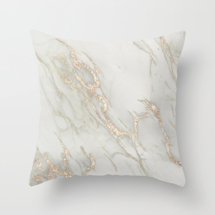Marble Love Bronze Metallic Throw Pillow Gallery Image 6