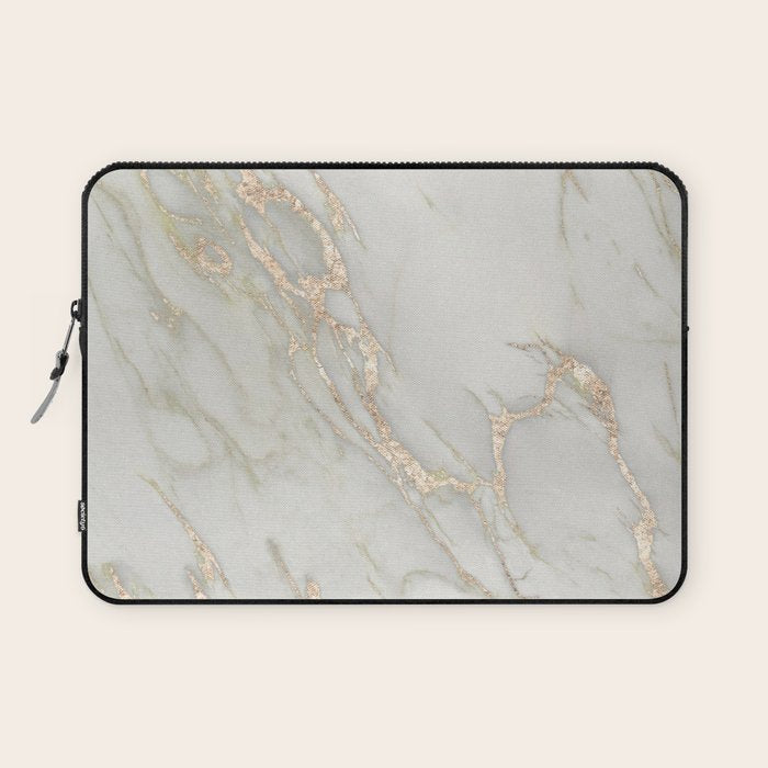 Marble Love Bronze Metallic Laptop Sleeve Gallery Image 1