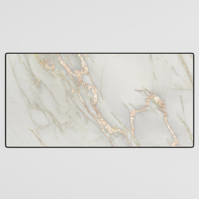 Marble Love Bronze Metallic Desk Mat Gallery Image 3