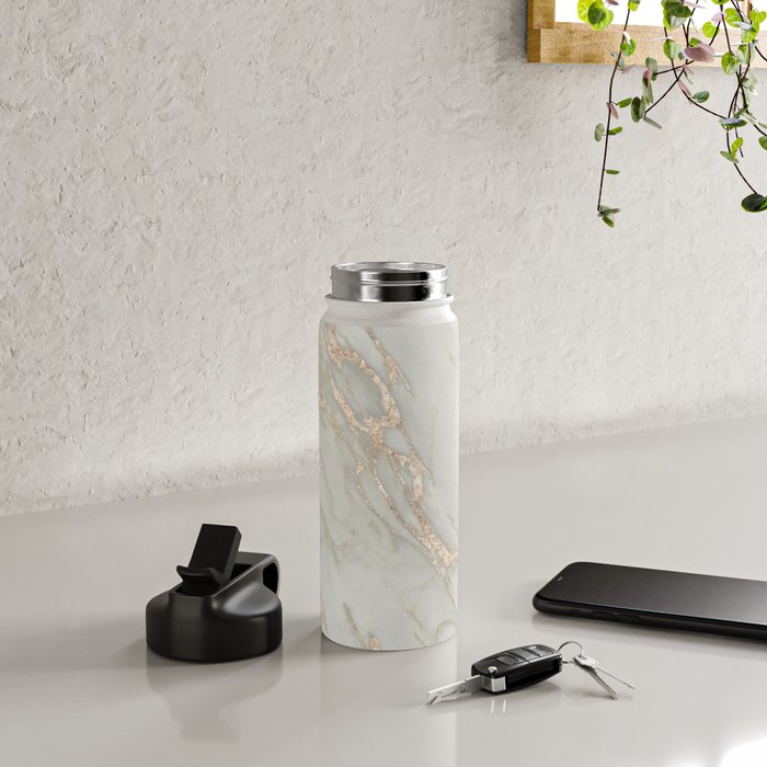 Marble Love Bronze Metallic Water Bottle Gallery Image 4