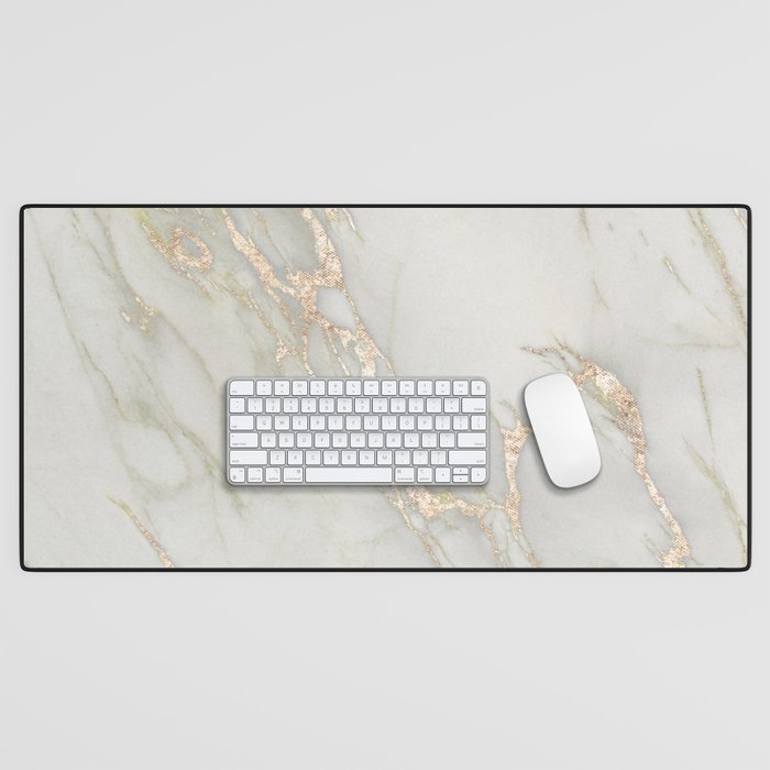 Marble Love Bronze Metallic Desk Mat Gallery Image 1