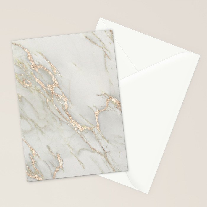 Marble Love Bronze Metallic Stationery Card Gallery Image 2