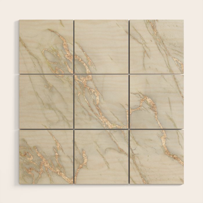 Marble Love Bronze Metallic Wood Wall Art Gallery Image 1