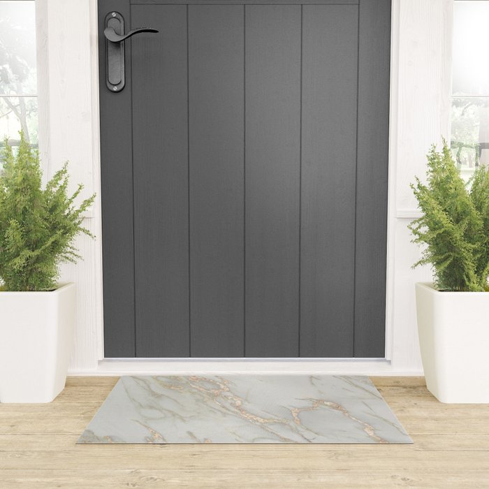 Marble Love Bronze Metallic Welcome Mat Gallery Image 3