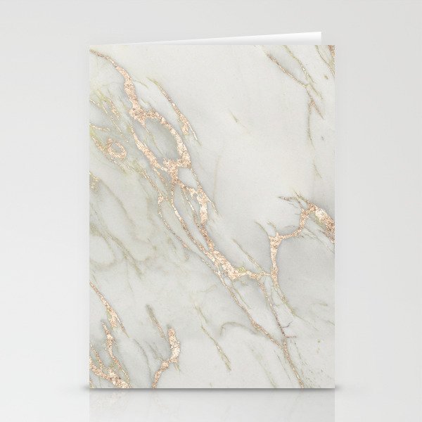 Marble Love Bronze Metallic Stationery Card Gallery Image 1