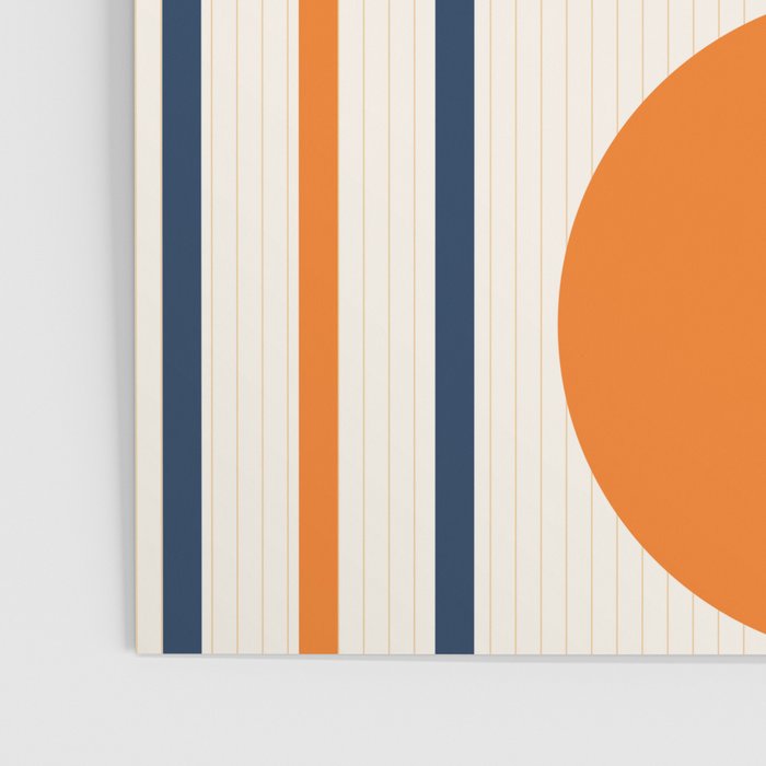 Abstract Shapes 78 in Orange and Navy Blue Poster Gallery Image 3