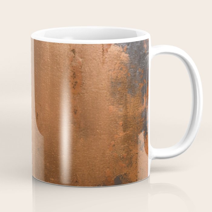 Japandi Art Copper and Black Rust Coffee Mug Gallery Image 1