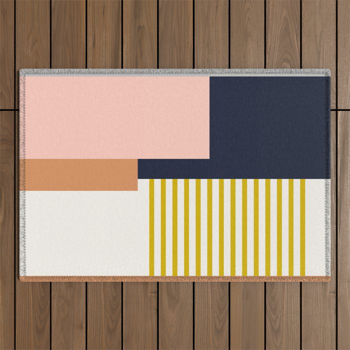 Sol Abstract Geometric Print in Multi Outdoor Rug Gallery Image 1