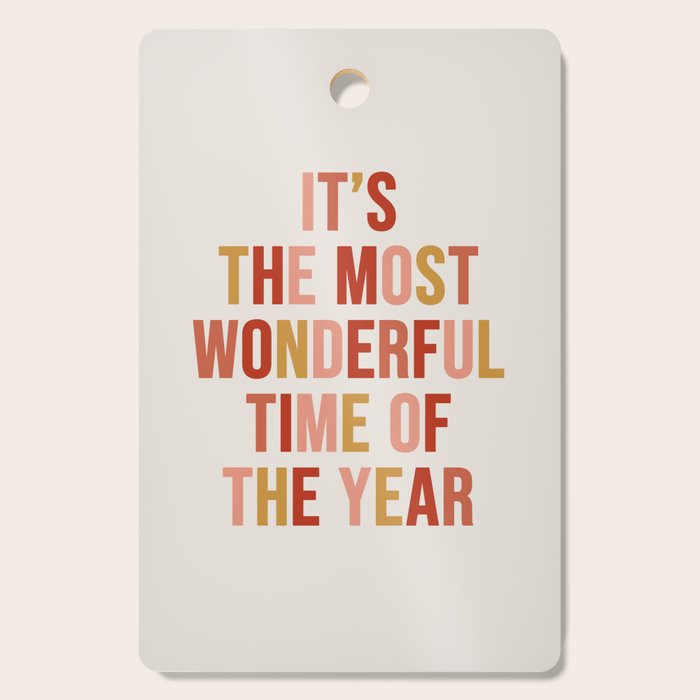 Most Wonderful Time Multi Colored Warm Cutting Board Gallery Image 1